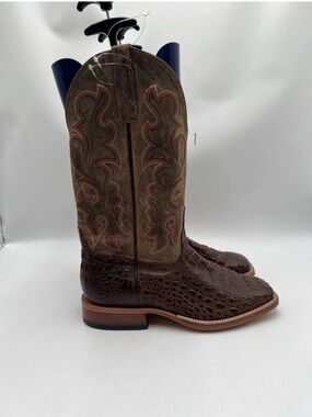 Men’s Horse Power by Anderson Bean Nile Croc Print Western Boots Size 10.5EE